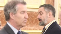 EuropaPress 7579805 presidente vox santiago abascal presidente pp alberto nunez feijoo visita