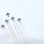 Aviones desfilando durante el acto solemne de homenaje a la bandera nacional y desfile militar por el 12 de octubre, Día de la Hispanidad, el pasado año. Foto de archivo: Eduardo Parra / Europa Press