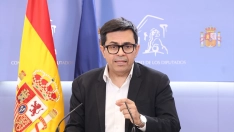 El diputado de Sumar, Gerardo Pisarello, durante una rueda de prensa, en el Congreso de los Diputados. Marta Fernández / Europa Press