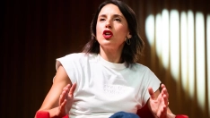 La secretaria política de Podemos y eurodiputada, Irene Montero, en el evento que protagonizó con Gabriel Rufián. Foto de archivo: Lorena Sopêna / Europa Press