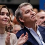 La presidenta de la Comunidad de Madrid, Isabel Díaz Ayuso, el presidente del Partido Popular, Alberto Núñez Feijóo.  Carlos Luján / Europa Press