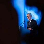 El ministro de Hacienda, Arcadi España, durante la tercera edición del Foro CREO. Fernando Sánchez / Europa Press
