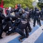 Cargas policiales durante una manifestación en el campus de Ciudad Universitaria. A. Pérez Meca / Europa Press