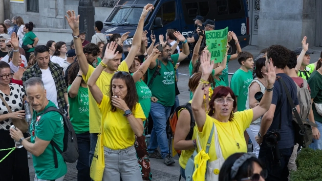 Las educadoras infantiles se suman a la manifestación por la educación pública en Madrid. Jesús Hellín / Europa Press Las educadoras infantiles se suman a la manifestación por la educación pública en Madrid. Jesús Hellín / Europa Press