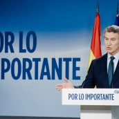 El presidente del Partido Popular, Alberto Núñez Feijóo.