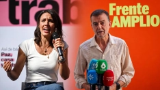 Mitin político dividido  discursos y prensa