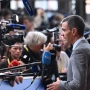 El presidente del Gobierno, Pedro Sánchez, atiende a los medios de comunicación en Bruselas. Pool Moncloa / Borja Puig de la Bellacasa