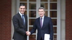 El presidente del Gobierno, Pedro Sánchez y el líder de la oposición Alberto Núñez Feijóo. Europa Press