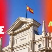 El PSOE y el Frente Amplio presentan su candidatura unitaria 'Senado de Progreso' para las elecciones del 29N. Elaboración propia (Imágen del Senado de Europa Press).