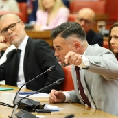 El diputado de ERC, Gabriel Rufián en la Diputación Permanente del Congreso de los Diputados. Marta Fernández / Europa Press