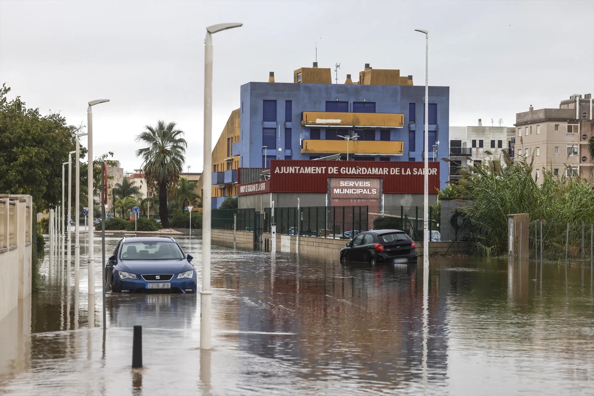 Una zona inundada, a 19 de octubre de 2026, en Guardamar de la Safor, Valencia. Fuente: Rober Solsona / Europa Press.