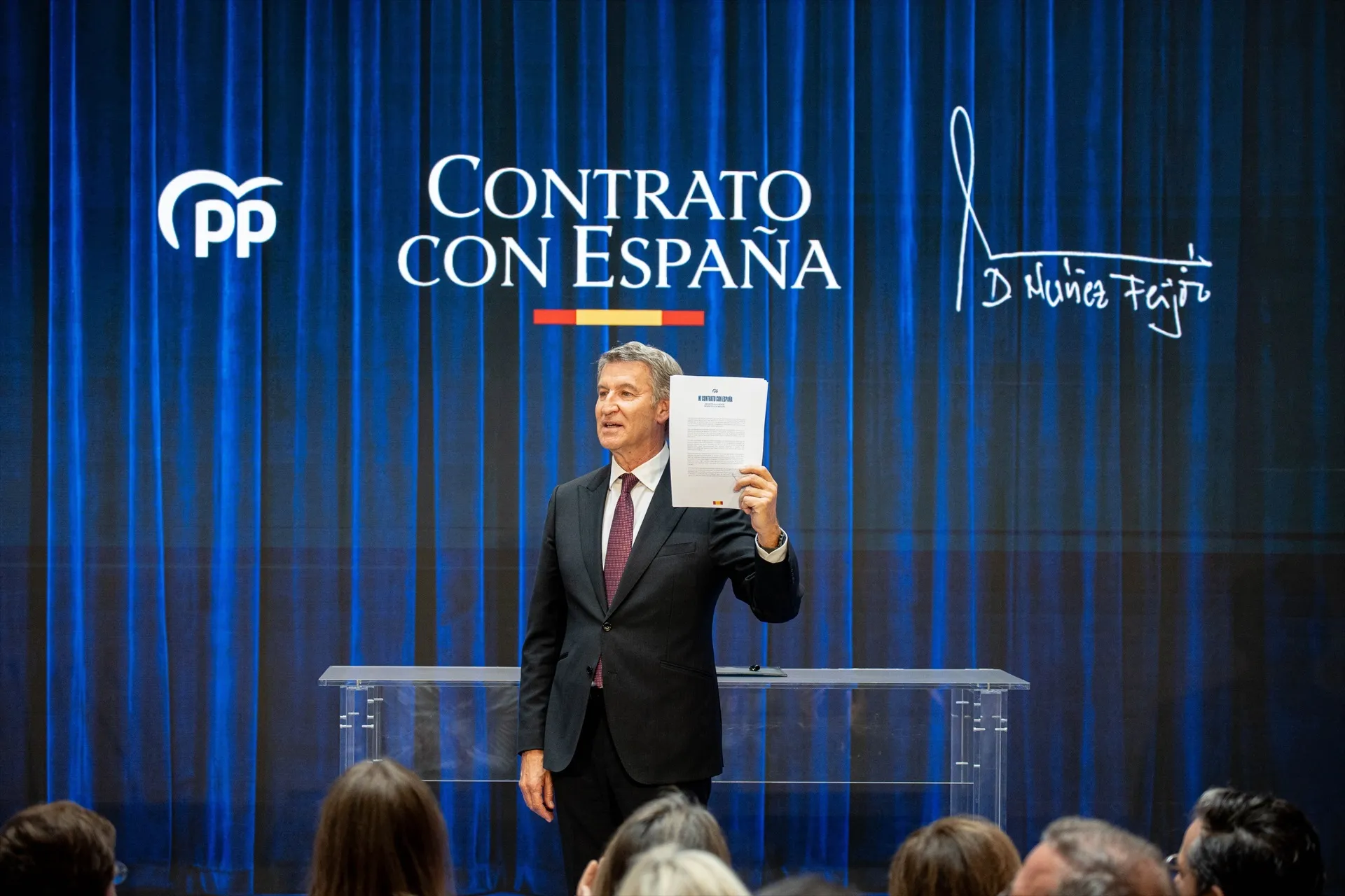 EuropaPress 7855164 presidente pp alberto nunez feijoo contrato espana espacio larra 19 octubre EuropaPress 7855164 presidente pp alberto nunez feijoo contrato espana espacio larra 19 octubre
