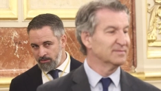 EuropaPress 7579799 presidente vox santiago abascal presidente pp alberto nunez feijoo visita