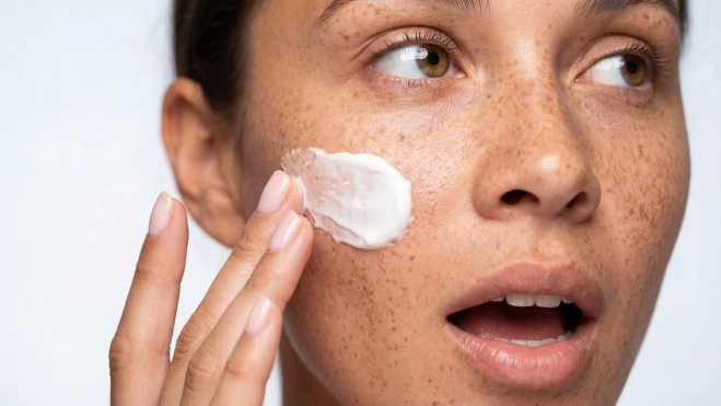 Young woman moisturizing her skin. Source: Image by VirgoStudio on Pixabay.