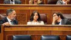 EuropaPress 7792496 i d presidente vox santiago abascal portavoz vox congreso pepa millan