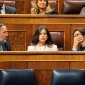 EuropaPress 7792496 i d presidente vox santiago abascal portavoz vox congreso pepa millan EuropaPress 7792496 i d presidente vox santiago abascal portavoz vox congreso pepa millan