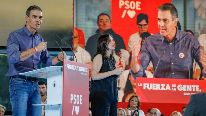 El presidente del Gobierno y candidato del PSOE a las elecciones generales del 29N, Pedro Sánchez, durante su intervención en el mitin de Burgos. Tomás Alonso / Europa Press El presidente del Gobierno y candidato del PSOE a las elecciones generales del 29N, Pedro Sánchez, durante su intervención en el mitin de Burgos. Tomás Alonso / Europa Press