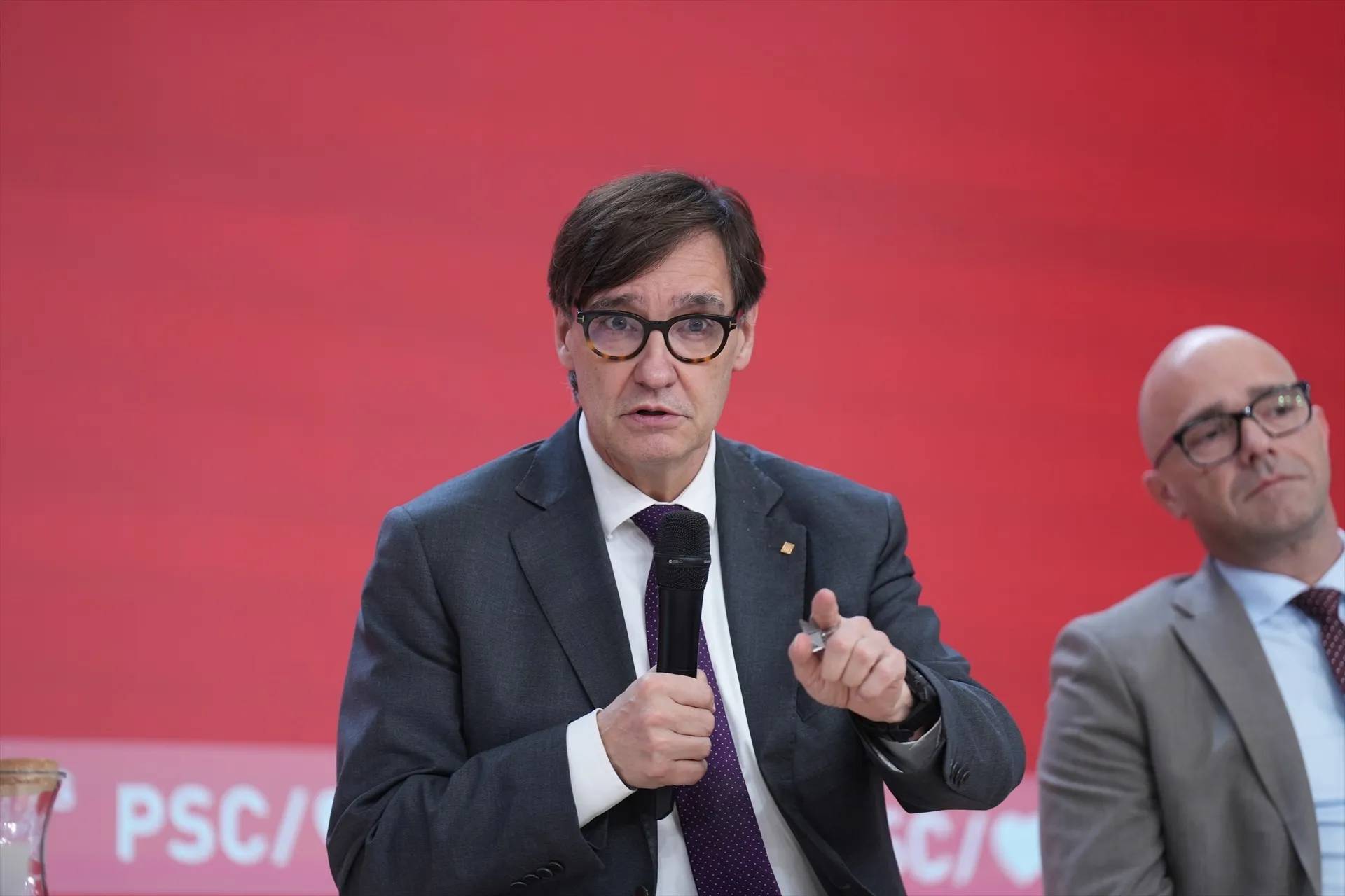 EuropaPress 7859931 presidente generalitat catalunya primer secretario psc salvador illa acto