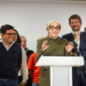Gerardo Pisarello, candidato a la alcaldía de Barcelona, la exalcaldesa de Barcelona, Ada Colau y el ministro de Cultura, Ernest Urtasun. Kike Rincón / Europa Press Gerardo Pisarello, candidato a la alcaldía de Barcelona, la exalcaldesa de Barcelona, Ada Colau y el ministro de Cultura, Ernest Urtasun. Kike Rincón / Europa Press