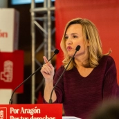 La candidata del PSOE en Aragón y exministra Pilar Alegría
