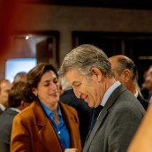 El presidente del Partido Popular, Alberto Núñez Feijóo, en un evento la pasada noche. Ricardo Rubio / Europa Press