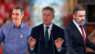 Pedro Sánchez, Alberto Núñez Feijóo y Santiago Abascal. Elaboración propia: Europa Press Pedro Sánchez, Alberto Núñez Feijóo y Santiago Abascal. Elaboración propia: Europa Press