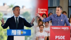 Contraste político  Feijóo y Sánchez