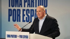 El secretario general y director de campaña del Partido Popular, Miguel Tellado, en rueda de prensa. Foto de archivo: PP