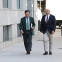 El teniente coronel de la Guardia Civil y jefe de operaciones de la Comandancia de Ceuta, Miguel Lobo, a su llegada a la Audiencia Nacional.  Marta Fernández / Europa Press