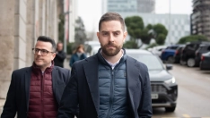 El secretario general de SEMAF, Diego Martín Fernández, a su llegada a una reunión, en el Ministerio de Transportes y Movilidad Sostenible. Fernando Sánchez / Europa Press