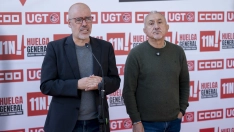 Los secretarios generales de CCOO y UGT, Unai Sordo y Pepe Álvarez. Fuente: Alberto Ortega / Europa Press.