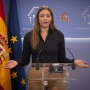 La portavoz del PP en el Congreso, Ester Muñoz, durante una rueda de prensa, en el Congreso de los Diputados. Fernando Sánchez / Europa Press