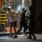 Disturbios en el centro de la ciudad de Barcelona. Fuente: Lorena Sopêna / Europa Press.