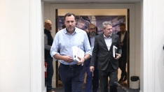 El ministro de Transportes y Movilidad Sostenible, Óscar Puente, esta mañana en la rueda de prensa. Eduardo Parra / Europa Press