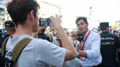 Varios manifestantes se enfrentan al ultra Vito Quiles