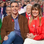 El Presidente del Gobierno, Pedro Sánchez, y su esposa Begoña Gómez. El Presidente del Gobierno, Pedro Sánchez, y su esposa Begoña Gómez.