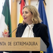 La presidenta de la Junta de Extremadura, María Guardiola.
