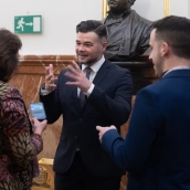 Gabriel Rufián, en los pasillos del Congreso