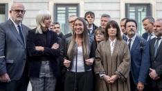 Los diputados de Junts, este jueves en el Congreso