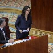 Isabel Díaz Ayuso en la Asamblea de Madrid