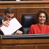 Pedro Sánchez y María Jesús Montero