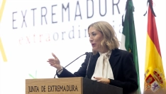 La presidenta de Extremadura, María Guardiola