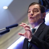 El presidente de la Junta de Castilla y León y candidato del PP para la reelección, Alfonso Fernández Mañueco.