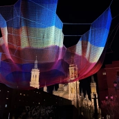 El cierzo de Zaragoza contribuye a iluminar el Casco Histórico: arranca el festival Zaragoza Luce 2026 / Luis Corpas | ElConstitucional.es