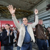 El presidente del Gobierno de España, Pedro Sánchez y el candidato a la presidencia de Castilla y León, Carlos Martínez El presidente del Gobierno de España, Pedro Sánchez y el candidato a la presidencia de Castilla y León, Carlos Martínez