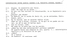 Transcripción oficial de la conversación entre Tejero y Carrés