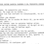 Transcripción oficial de la conversación entre Tejero y Carrés