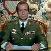 El Rey Juan Carlos en su histórico mensaje a los españoles el 23-F