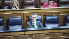 El ministro de Presidencia, Félix Bolaños, en el Congreso
