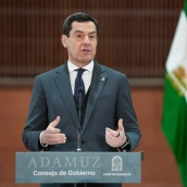 El presidente de la Junta de Andalucía, Juanma Moreno